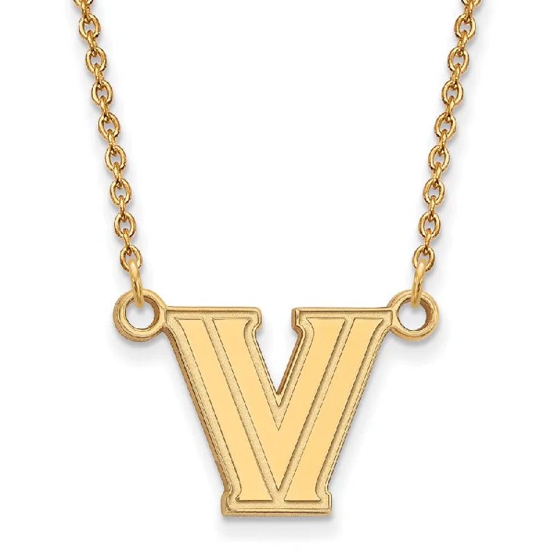 ladies-gold-necklaces-14k Yellow Gold Villanova U Small Pendant Necklace