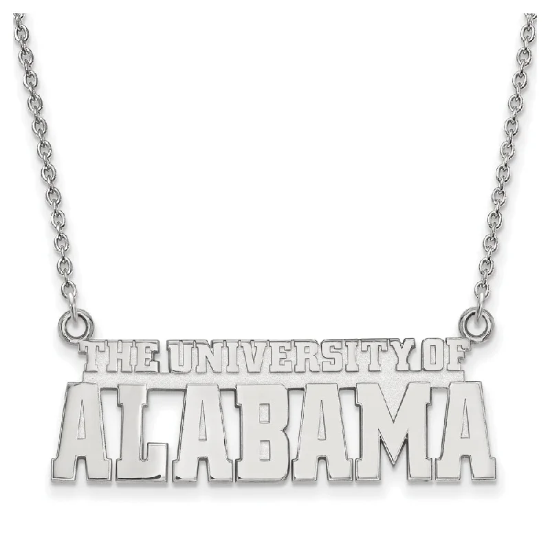 ladies-affordable-rose-gold-necklaces-Sterling Silver U. of Alabama Small Necklace