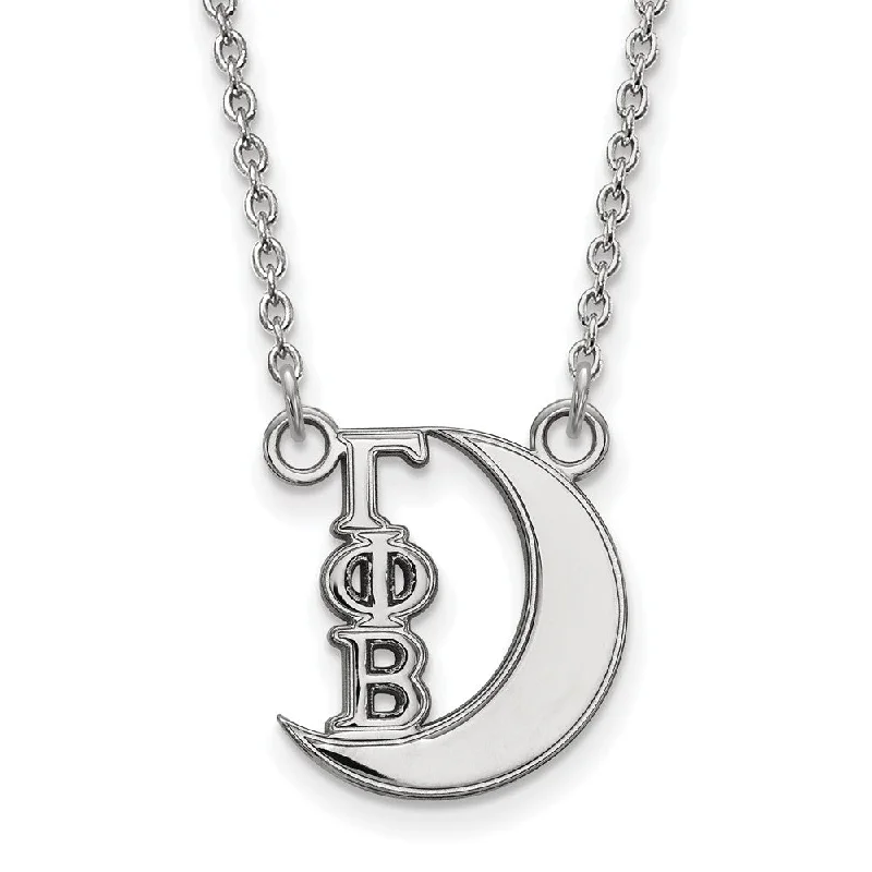 ladies-bohemian-necklaces-Sterling Silver Gamma Phi Beta XS (Tiny) Necklace