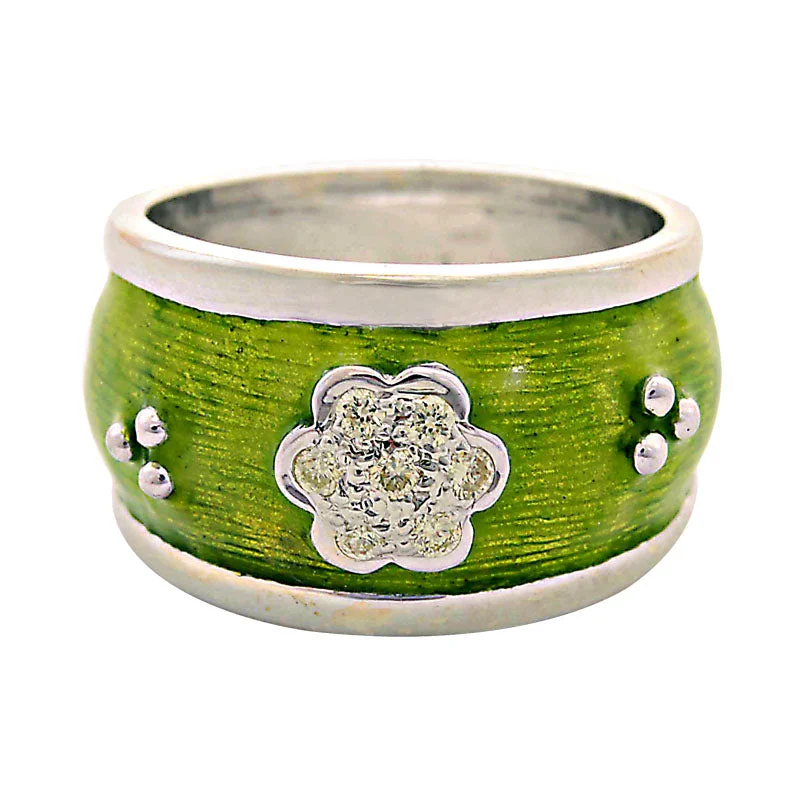 Ladies rings with snake motifs -Ring-Diamond (Enamel)