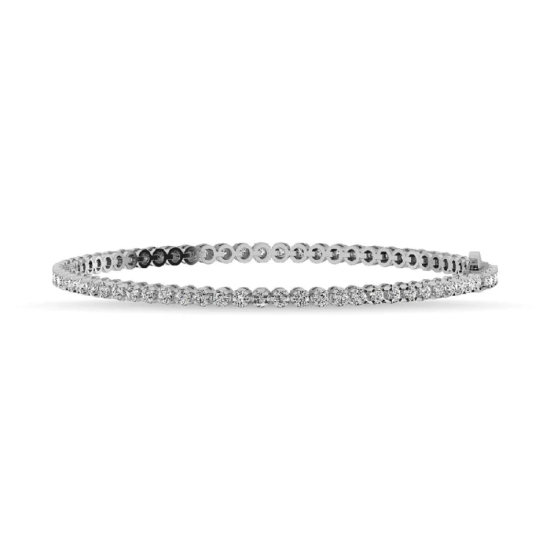 ladies-trendy-gold-bracelets-Diamond 1 Ct.Tw. 10K White Gold  Tennis Bracelet