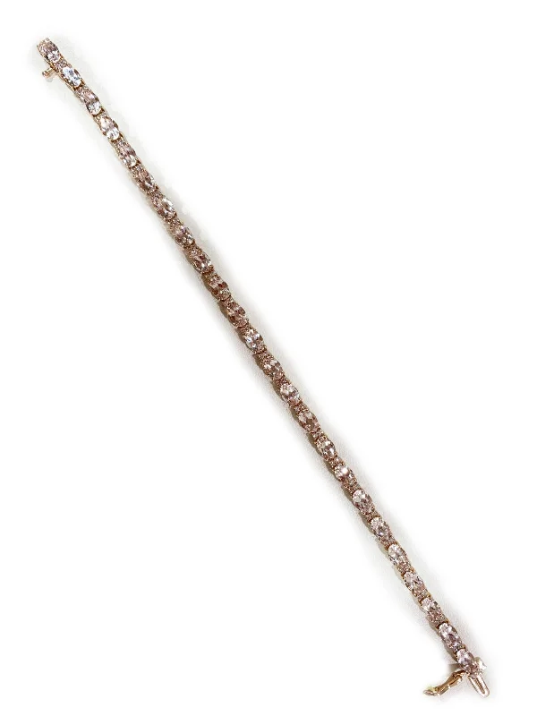 ladies-everyday-pearl-bracelets-14k Rose Gold Morganite Bracelet