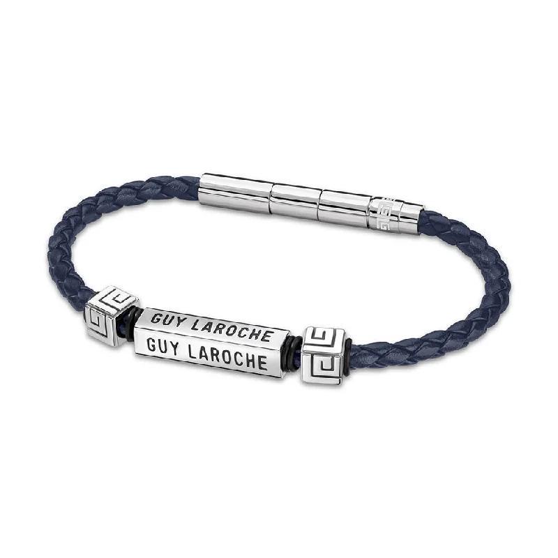 ladies-diamond-bracelets-Jean Stainless Steel And Blue Bracelet