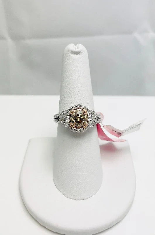 Ladies rings geometric shapes -New! 1.82ctw Natural Yellow Brown Diamond 14k White Gold Ring