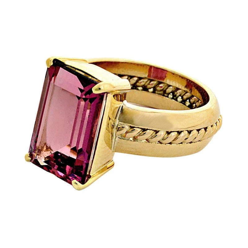 Ladies rings with shell designs -Ring-Rubellite  (1989F)