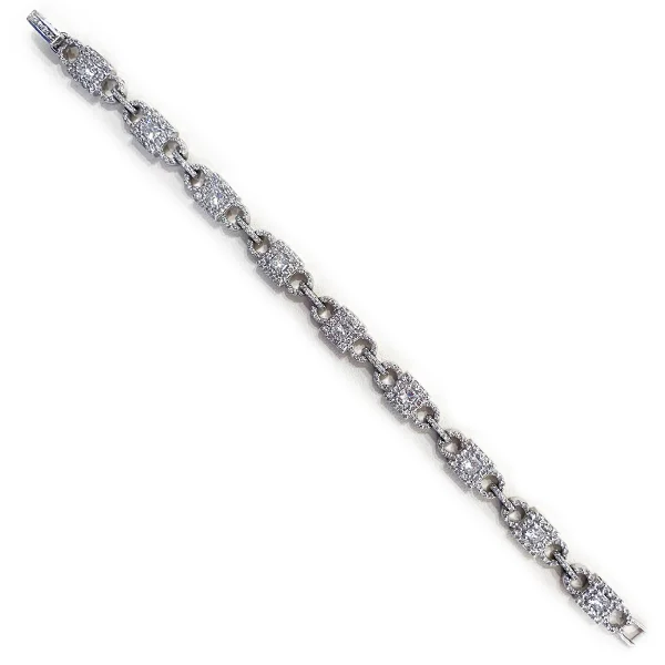 ladies-classic-diamond-bracelets-14k White Gold Diamond Bracelet