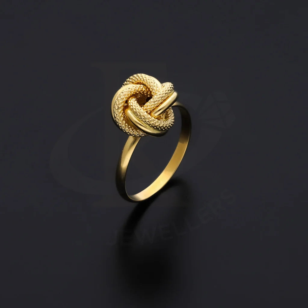 Ladies rings for yogis -Gold Knot Ring 18KT - FKJRN18K8174