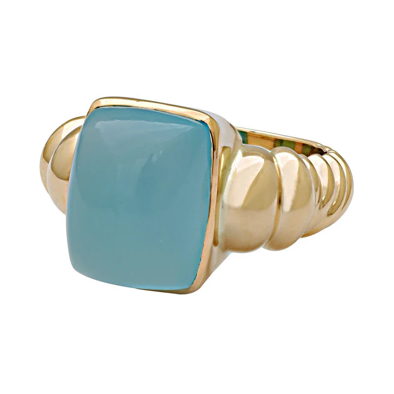 Ladies rings for grandmothers -Ring-Chalcedony