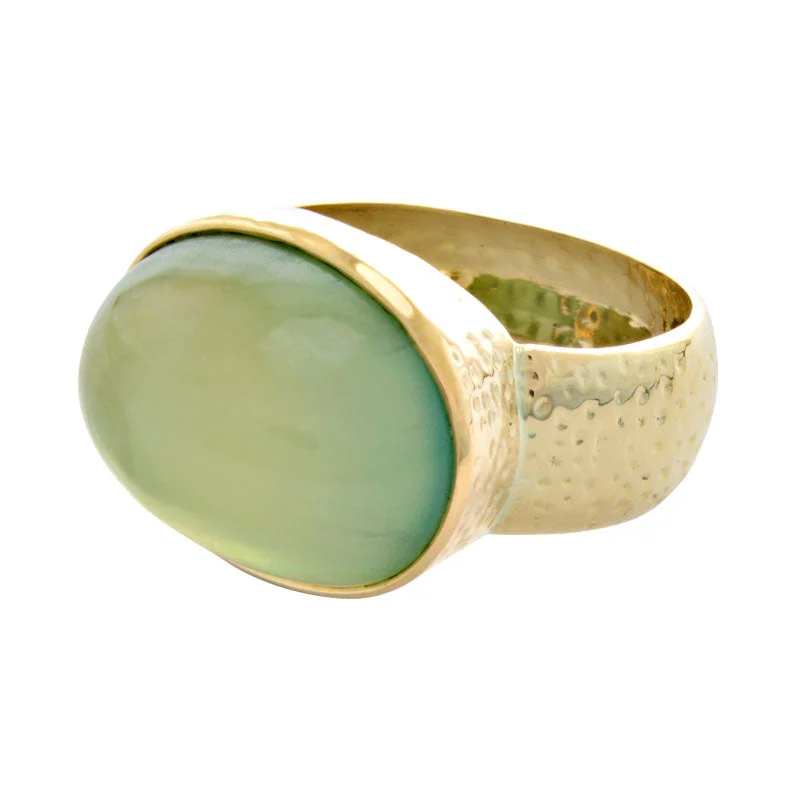 Ladies rings for bohemians -Ring-Prehnite