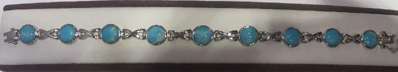 ladies-unique-diamond-bracelets-Sterling Silver Larimar Bracelet