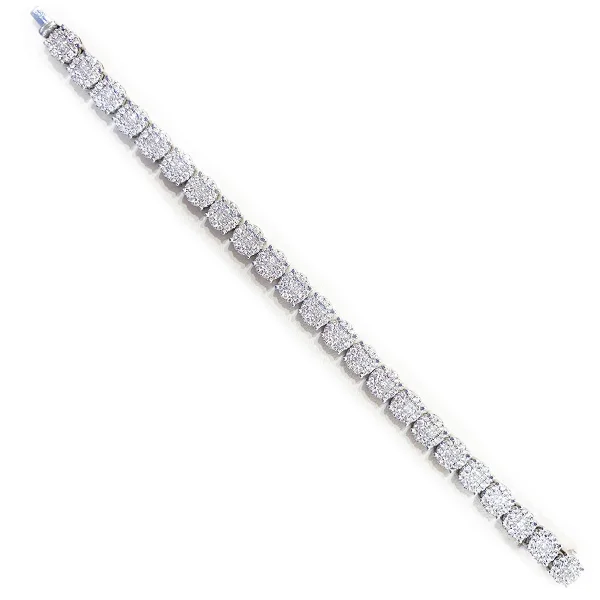 ladies-name-gold-bracelets-18k White Gold Diamond Bracelet