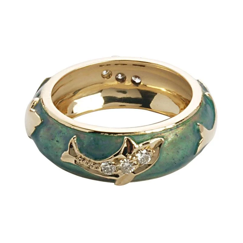 Ladies rings for models -Ring-Diamond (Enamel)  (1390M)