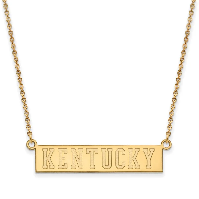 ladies-cross-rose-gold-necklaces-14k Gold Plated Silver U of Kentucky Small Pendant Necklace