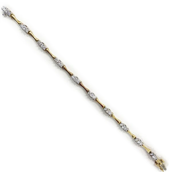 ladies-ethnic-diamond-bracelets-14k Yellow Gold Diamond Bracelet