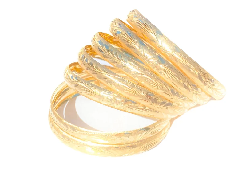 ladies-infinity-gold-bracelets-Heart Semanario 7 Day Bangles Traditional Hand Engraving Bracelets