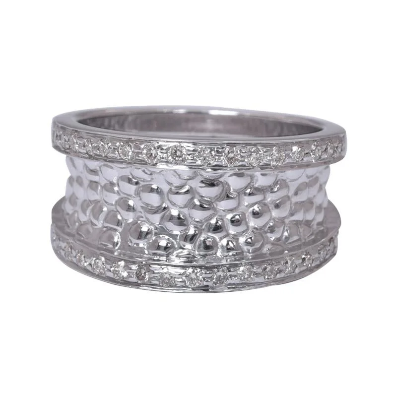 Ladies rings retro bands -Ring- Diamond  (255NS)