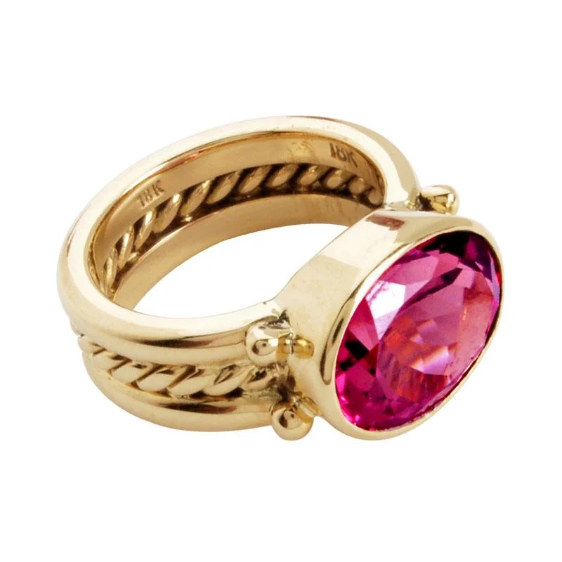 Ladies rings curved designs -Ring-Tourmaline  (270E)