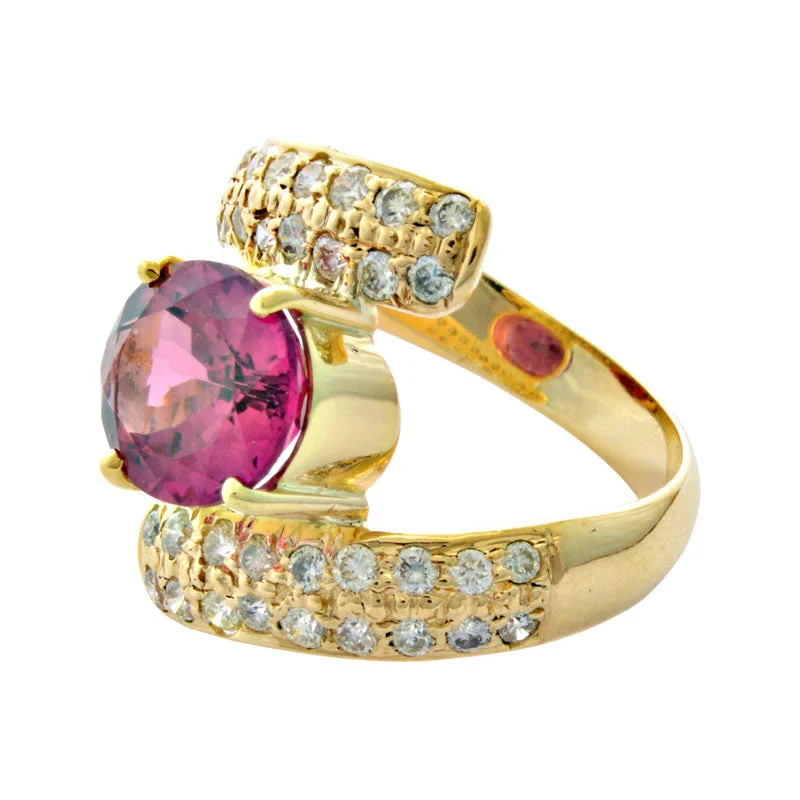 Ladies rings for retreats -Ring-Rubellite and Diamond